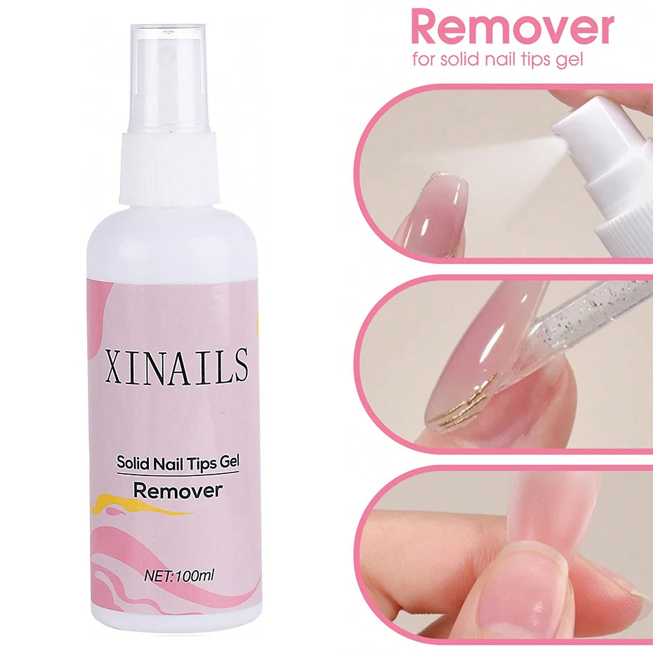 100ml False Nail Tips Solid Adhesives Gel Remover Nail Liquid Easy To