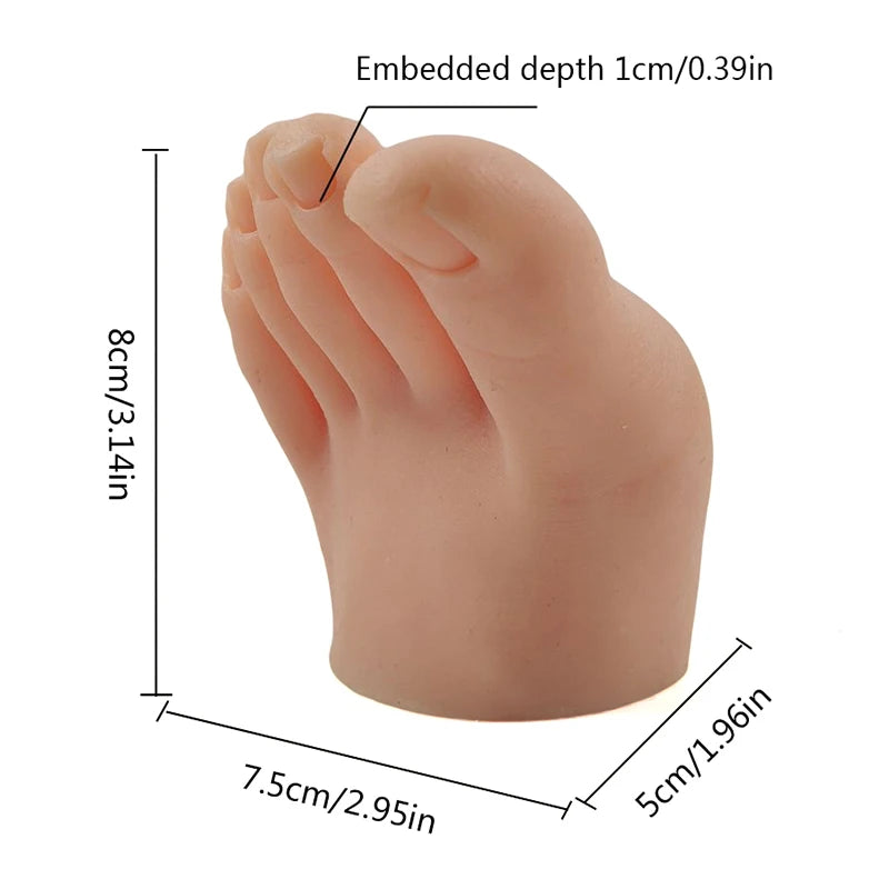1PC Nail Practice Foot Mannequin with Fake Toes for Pedicure Training