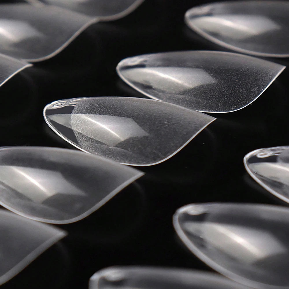 120PCS Short Almond Nail Tips Soft Gel Pre-Shaped Acrylic Nail Tips